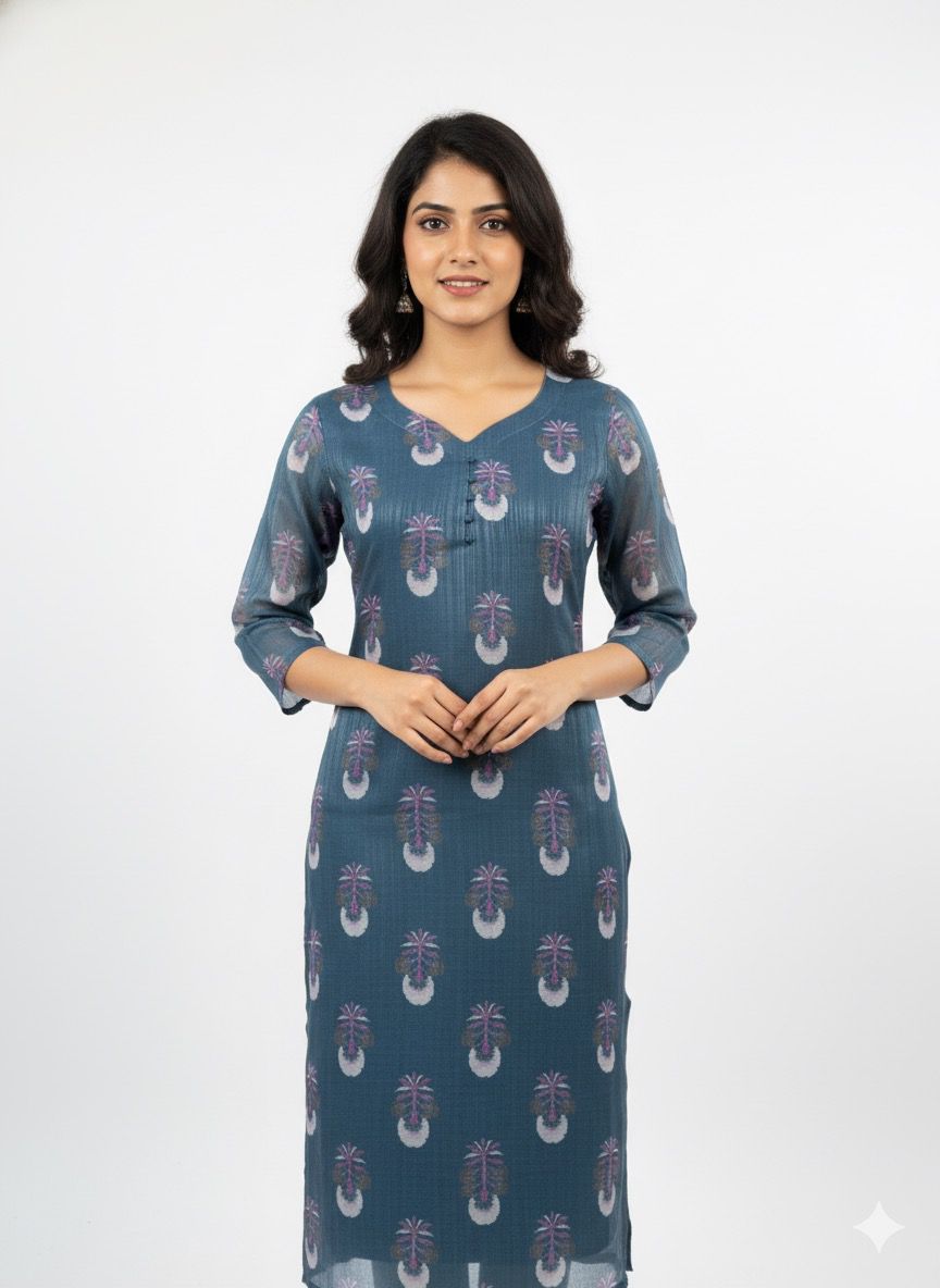 FLORAL TISSUE KURTHI