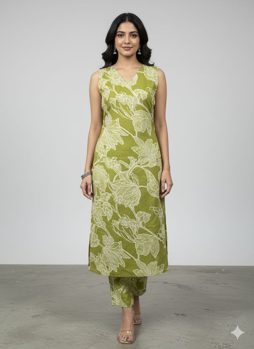 A LINE SLEEVELESS CO-ORD SET